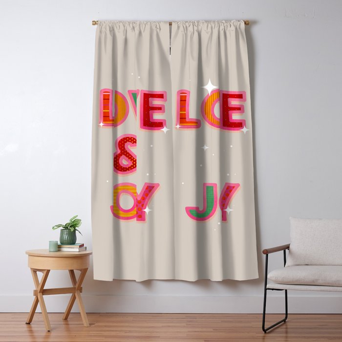 Love & Joy Festive Letters Window Curtain