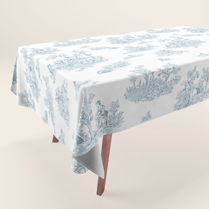 Toile De Jouy - Duck Egg Blue Tablecloth