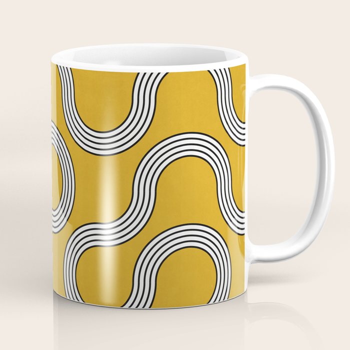 My Favorite Geometric Patterns No.31 - Mustard Yellow Coffee Mug