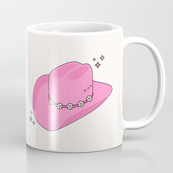 Cowboy Hat Print Pink Preppy Decor Aesthetic Coffee Mug