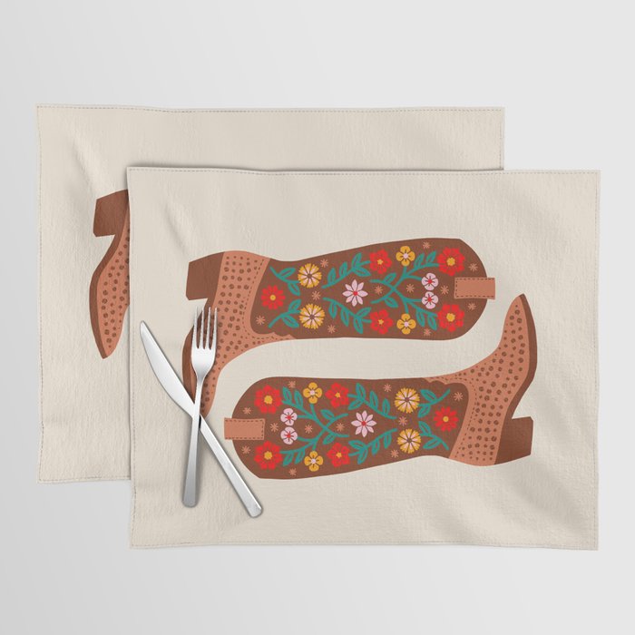 Cowgirl Boots - Bright Multicolor Placemat