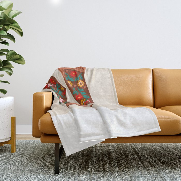 Cowgirl Boots - Bright Multicolor Throw Blanket