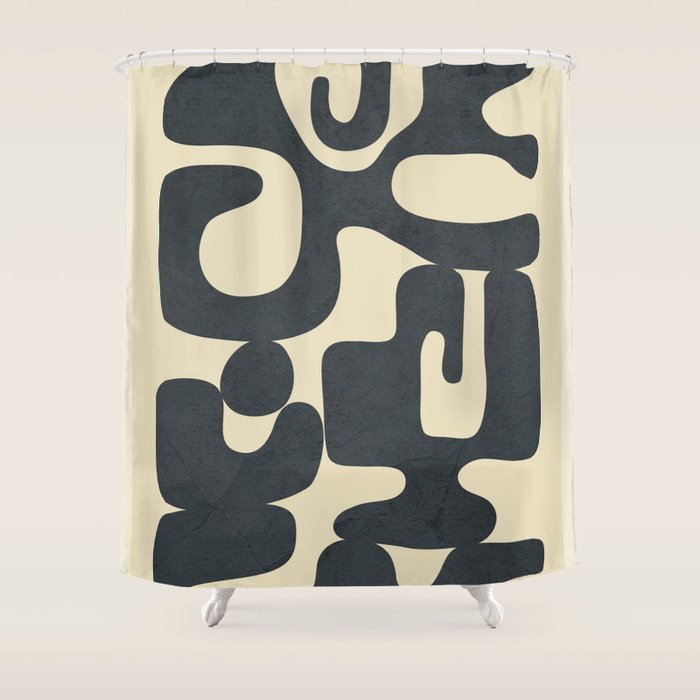 Modern Abstract  Shapes 1 Shower Curtain