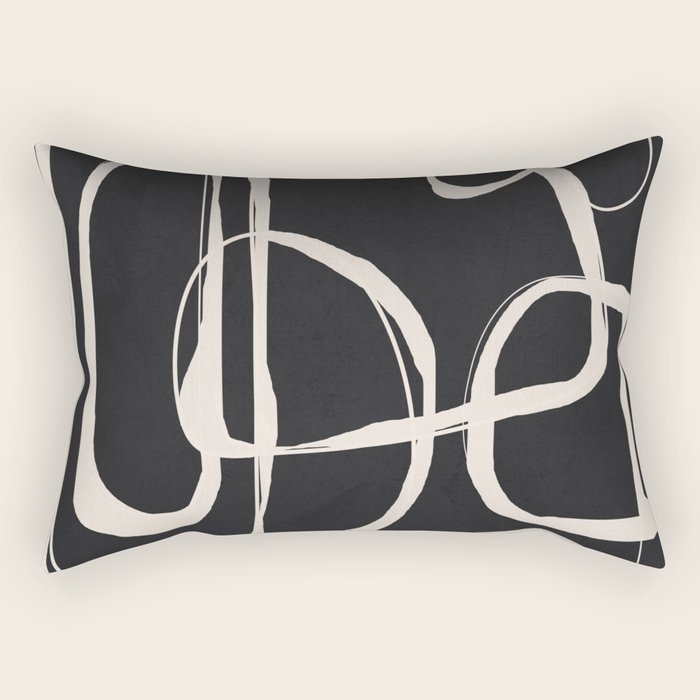 Modern Minimalist One Line Art 1 Rectangular Pillow