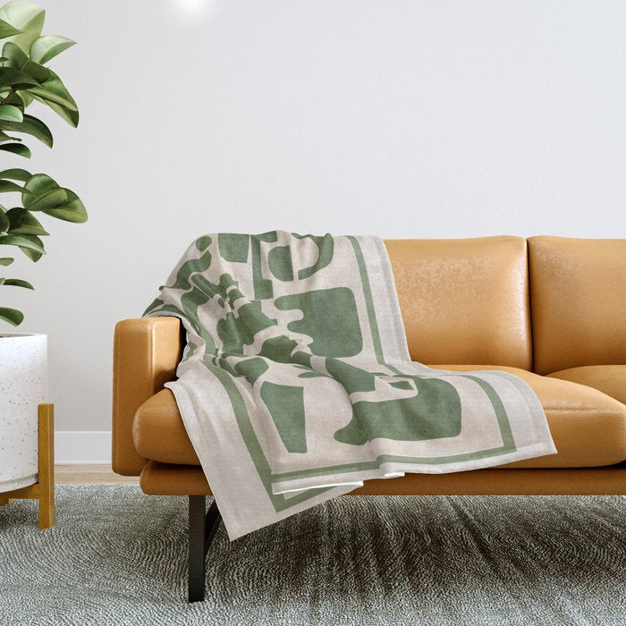 Organic Contemporary Modern Shapes 03 Throw Blanket