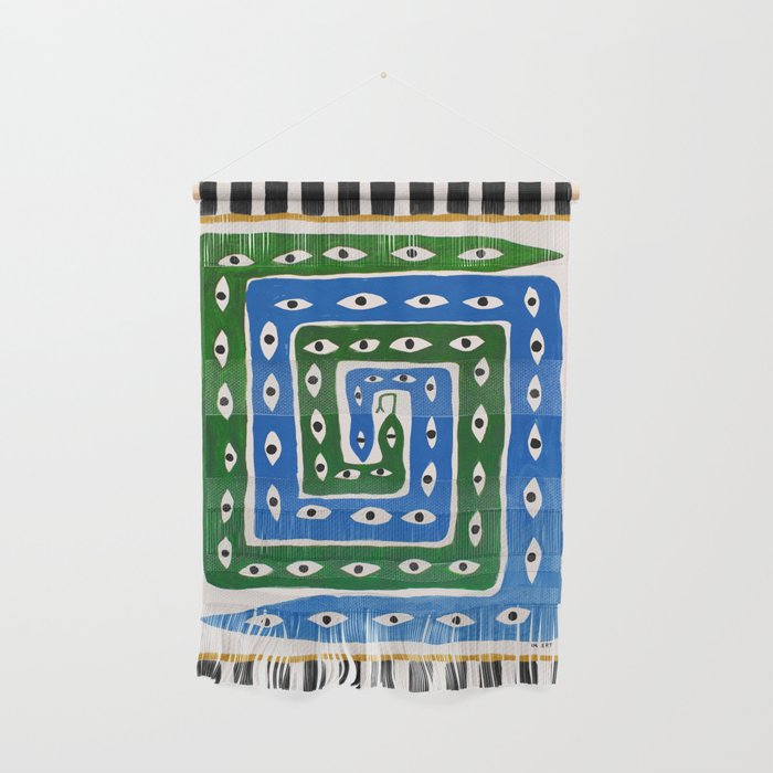 The Good Eye Snake Green/Blue Wall Hanging