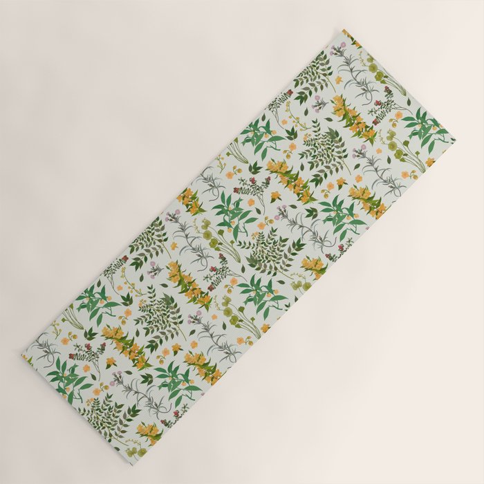 Vintage Wildflowers / Cozy Botanicals Yoga Mat