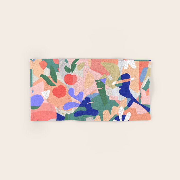 Abstract Fruits And Leaves / Modern Summer Bath Towel