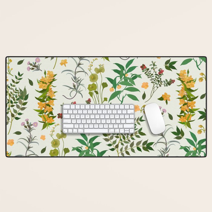 Vintage Wildflowers / Cozy Botanicals Desk Mat