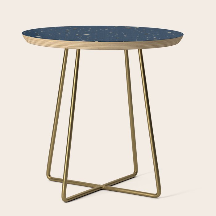 Magical Night / Galaxy In Blue And Golden Yellow Shades Side Table