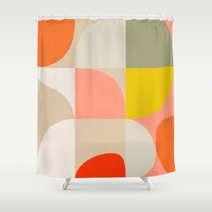 Shapes Abstract Pastel Ii Shower Curtain