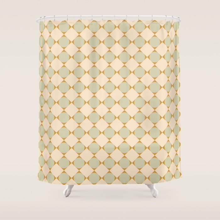 Retro Geometric Pattern Iii Shower Curtain