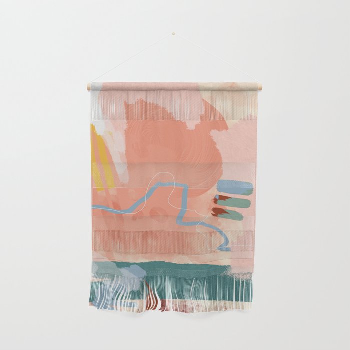 Abstract Brush & Color Study Wall Hanging