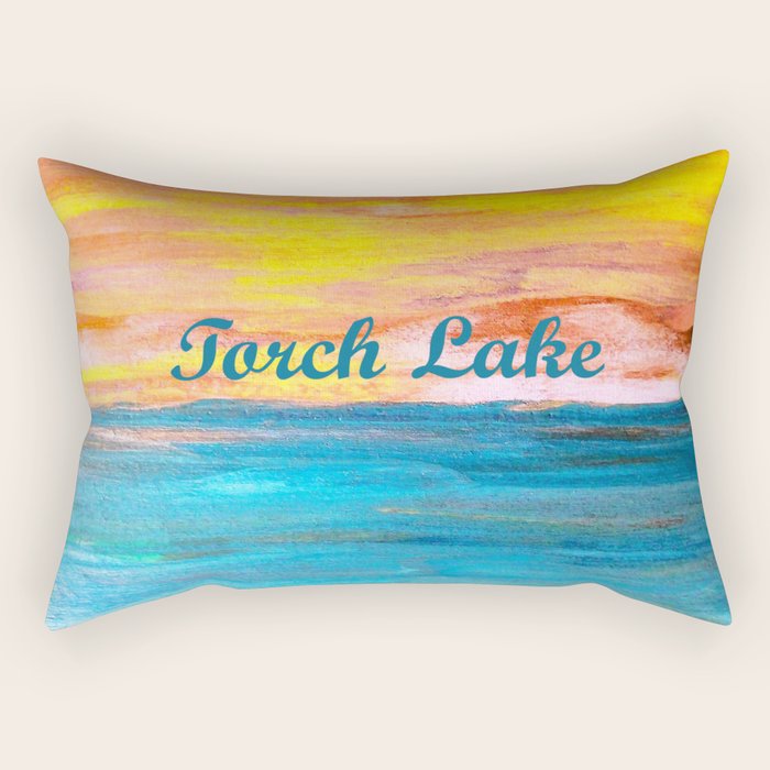 Torch Lake Sunset Dream Ii Rectangular Pillow