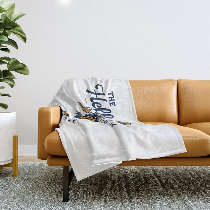 The Hell I Won'T: Retro Cowgirl V.2 Throw Blanket