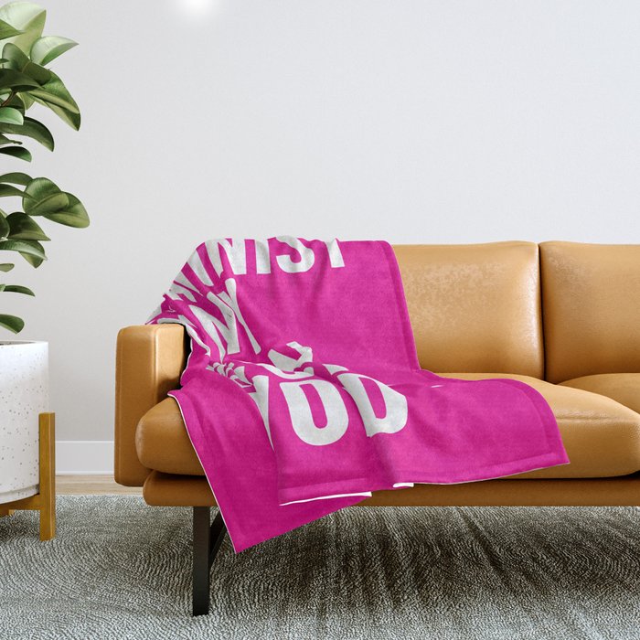 Feminist Is My Second Favorite F-Word (Pink) Throw Blanket