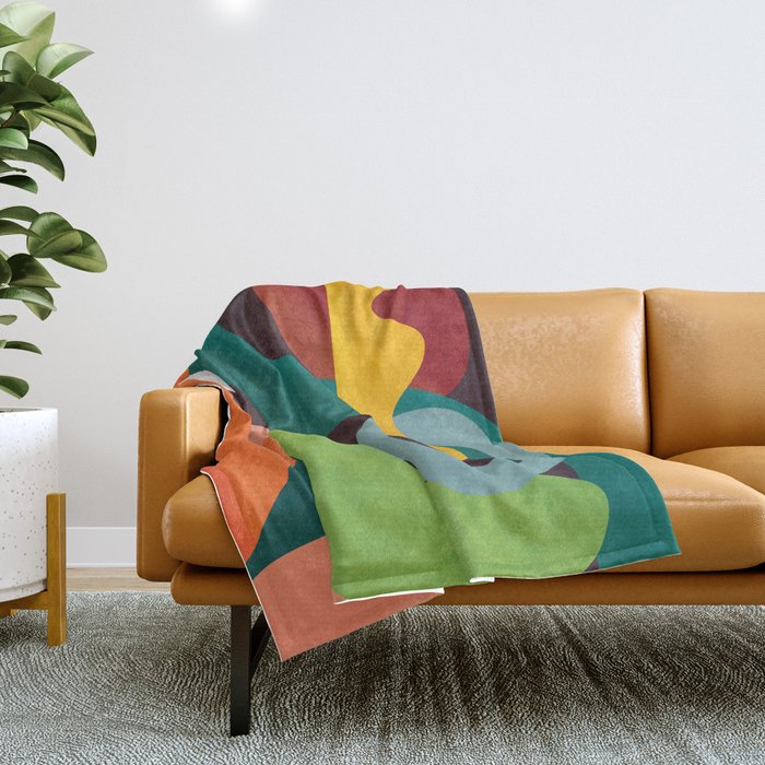 Minimal Modern Abstract 39 Throw Blanket
