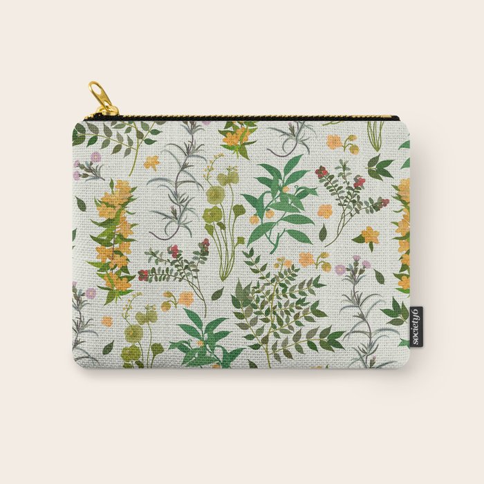 Vintage Wildflowers / Cozy Botanicals Carry All Pouch