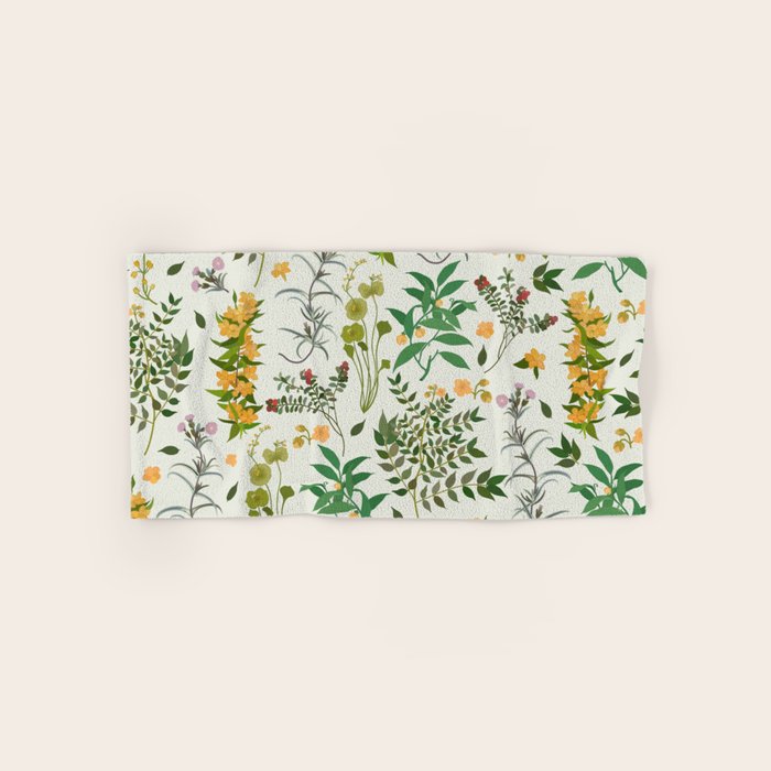 Vintage Wildflowers / Cozy Botanicals Bath Towel