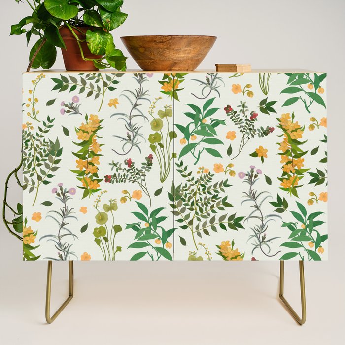 Vintage Wildflowers / Cozy Botanicals Credenza