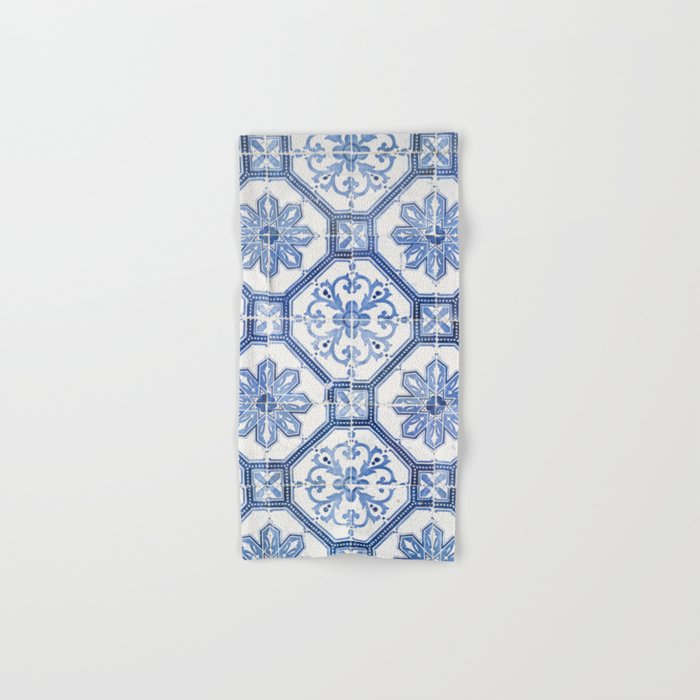Blue Portugese Tile Pattern | Colorful Travel Photography In Portugal | Azulejos House Design Art Print Bath Towel