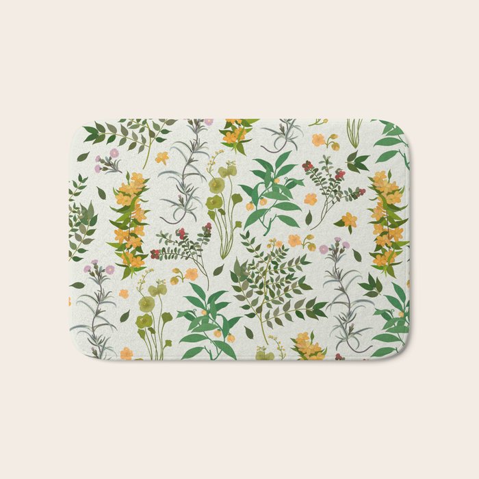 Vintage Wildflowers / Cozy Botanicals Bath Mat