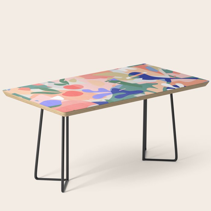 Abstract Fruits And Leaves / Modern Summer Coffee Table