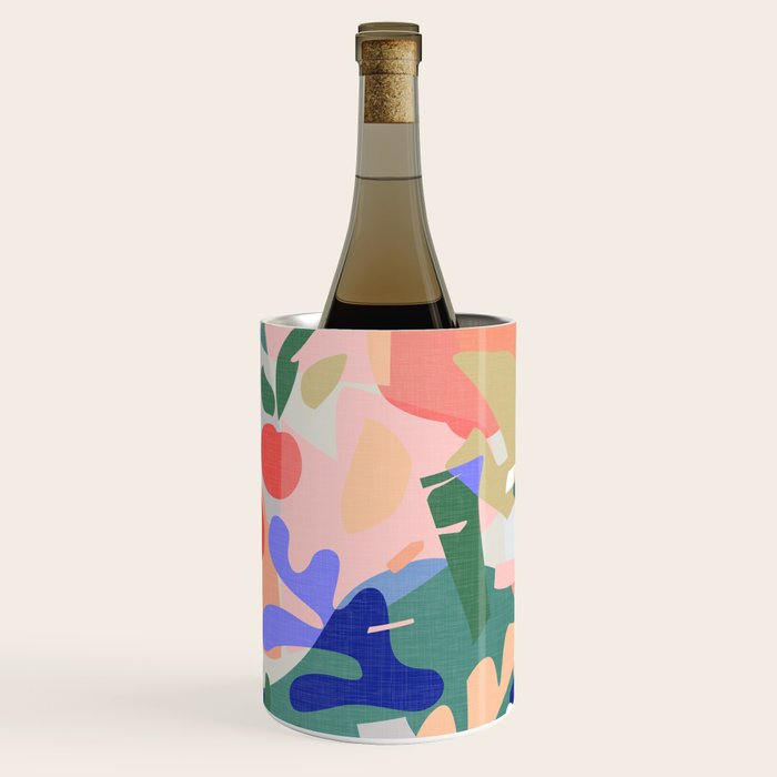 Abstract Fruits And Leaves / Modern Summer Wine Chiller