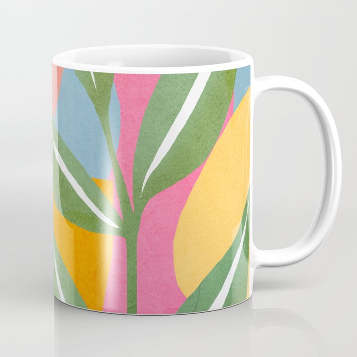 Minimal Modern Abstract Leaves 14 Coffee Mug