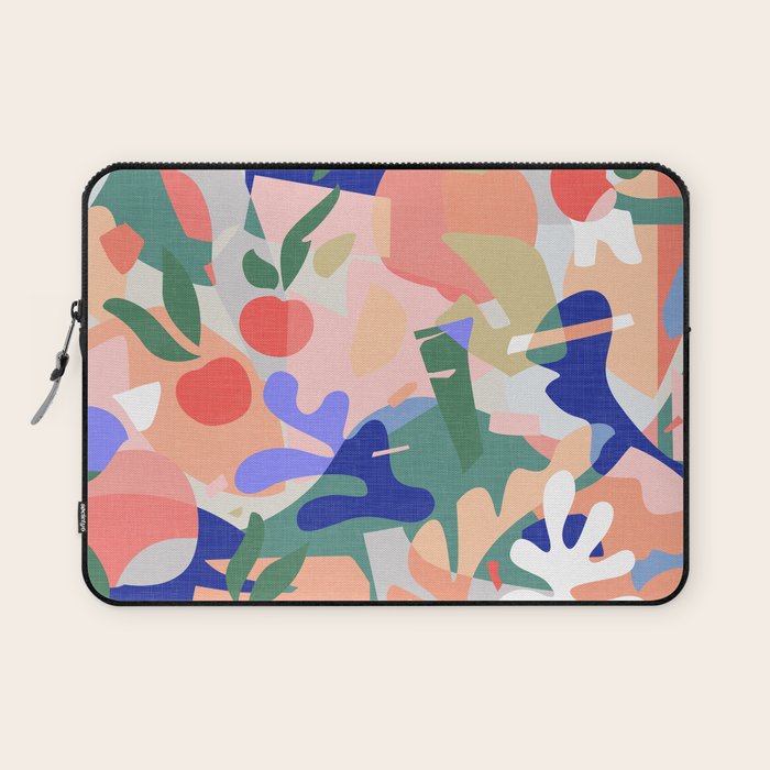 Abstract Fruits And Leaves / Modern Summer Laptop Sleeve