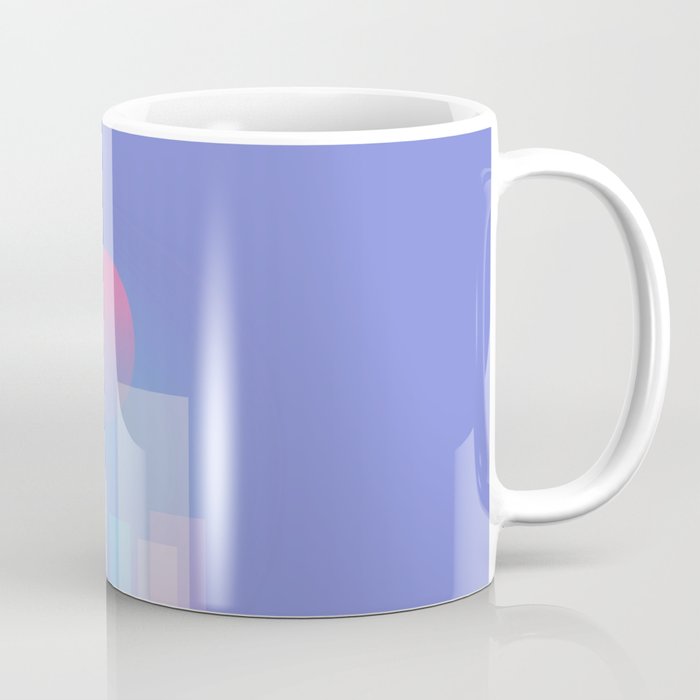 Abstract Geometric Pixel City 6 Coffee Mug
