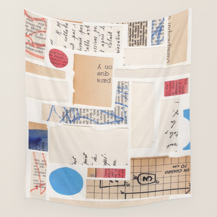 Abstract Mixed Media Collage #1 Wall Tapestry