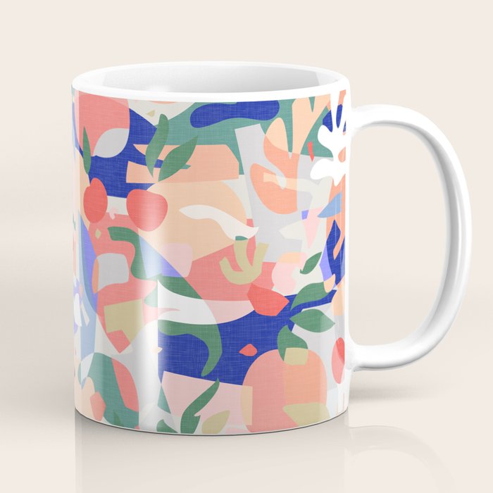 Abstract Fruits And Leaves / Modern Summer Coffee Mug