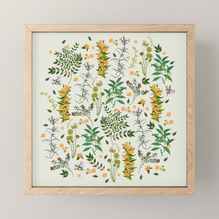 Vintage Wildflowers / Cozy Botanicals Mini Art Print