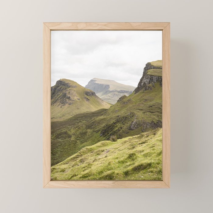 Quiraing Landscape | Nature Travel Photography Art Print | Isle Of Skye In Scotland Mini Art Print