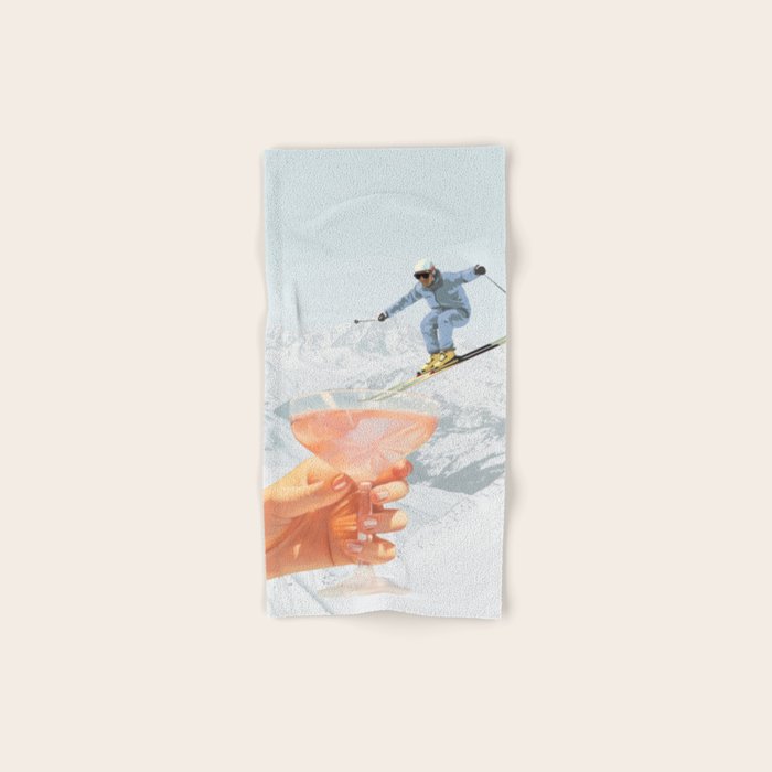 Apres Ski Cocktail Collage Winter Edition Bath Towel