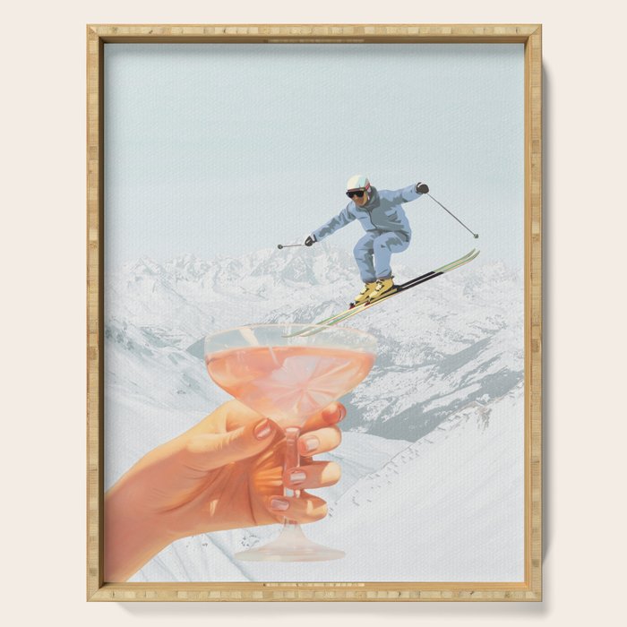 Apres Ski Cocktail Collage Winter Edition Serving Tray