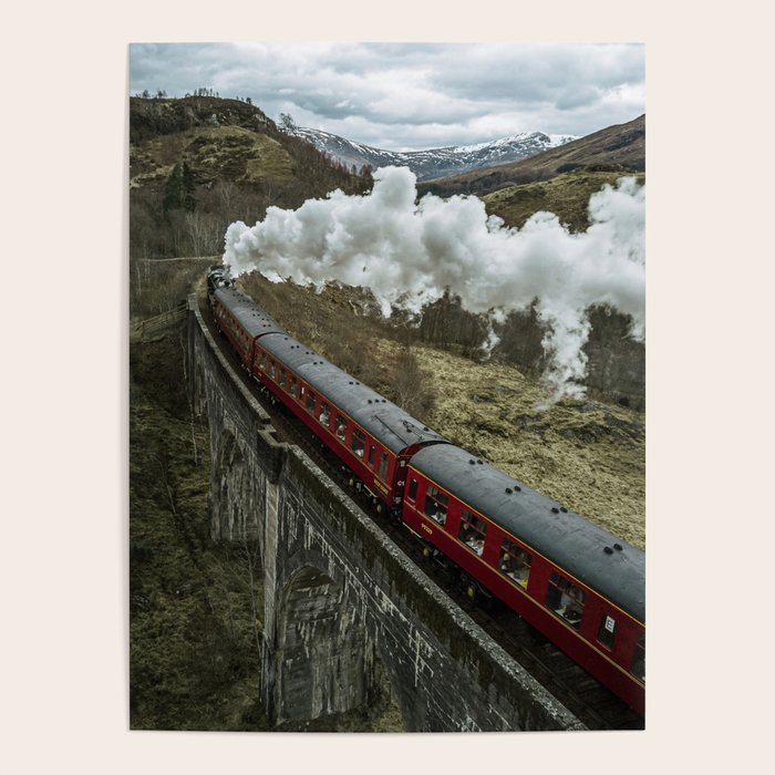 A Magical Train Journey Through The Scottish Highlands Poster