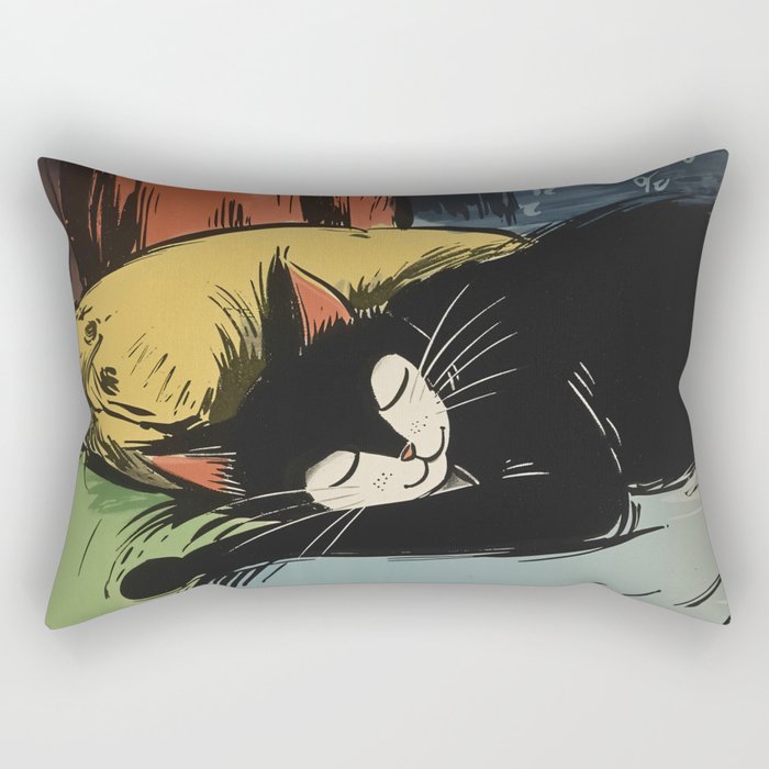Ludwig The Black Cat  Rectangular Pillow