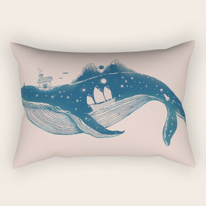 Home (A Whale From Home) Rectangular Pillow