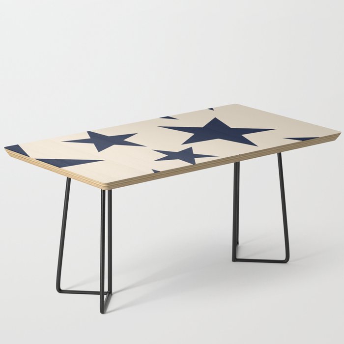 Navy & Light Beige Big Ol' Stars Coffee Table