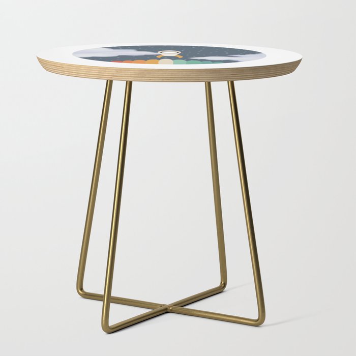 Space Rocket Print, Galaxy Outer Space Pattern Side Table