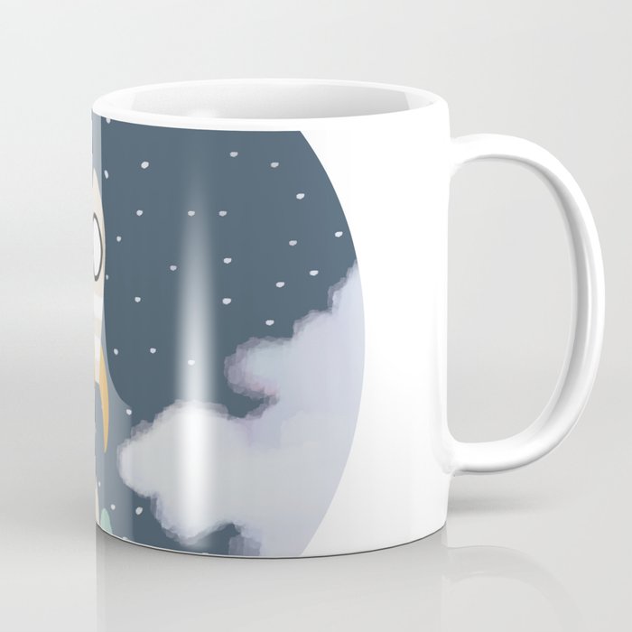 Space Rocket Print, Galaxy Outer Space Pattern Coffee Mug