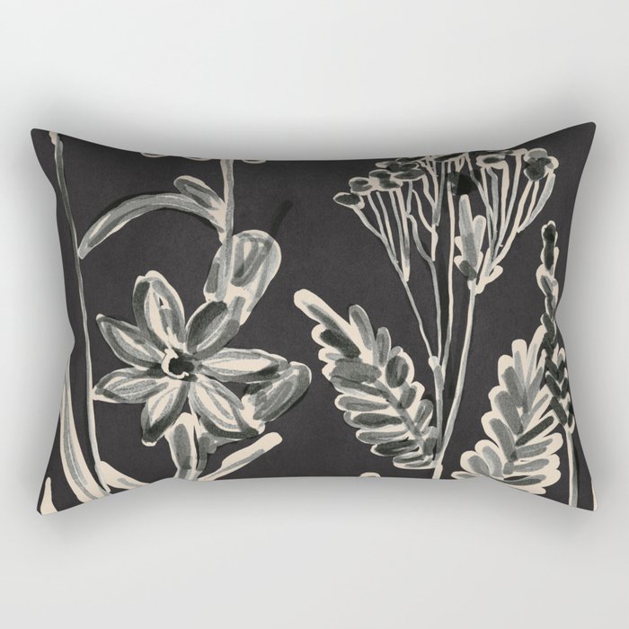 Minimalist Wildflowers 3 Rectangular Pillow
