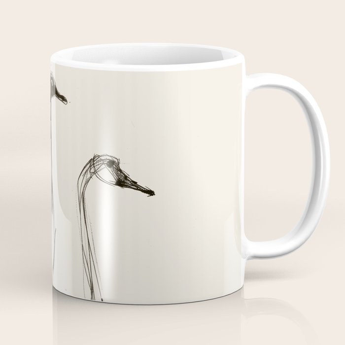 Two Geese - Minimalist Drawing Coffee Mug