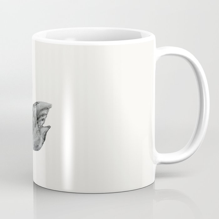 Elegant Black White Hand Painted Watercolor Swan Coffee Mug