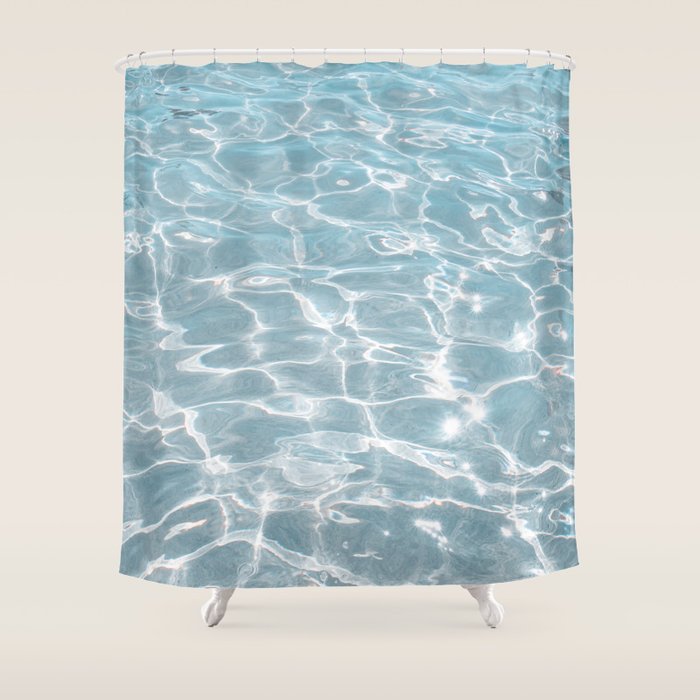 Crystal Clear Blue Water Photo Art Print | Crete Island Summer Holiday | Greece Travel Photography Shower Curtain