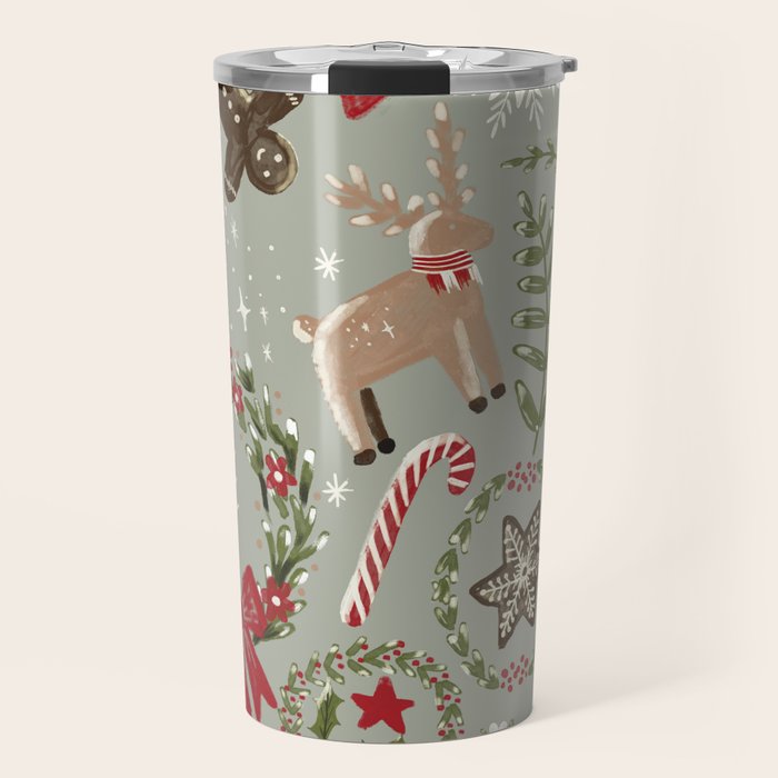 Magical Christmas - Sage Green Travel Mug