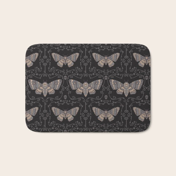 Taxidermy Death Moth At Midnight Bath Mat