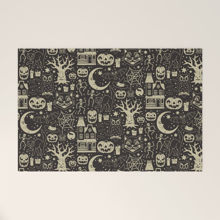 Vintage Halloween: Black Cat Welcome Mat
